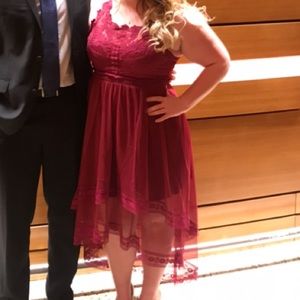 Francesca’s High-Low Lace Dress